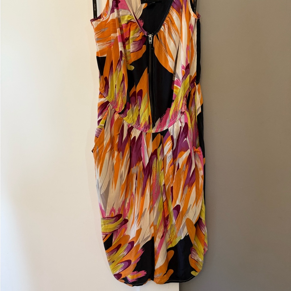 Charlie Jade Colorful Abstract Midi Dress